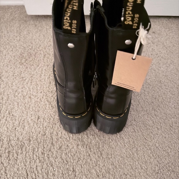 Dr. Martens Black Front-Zip Platform Ankle Boots - Picture 5 of 6